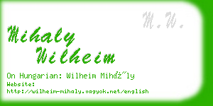 mihaly wilheim business card